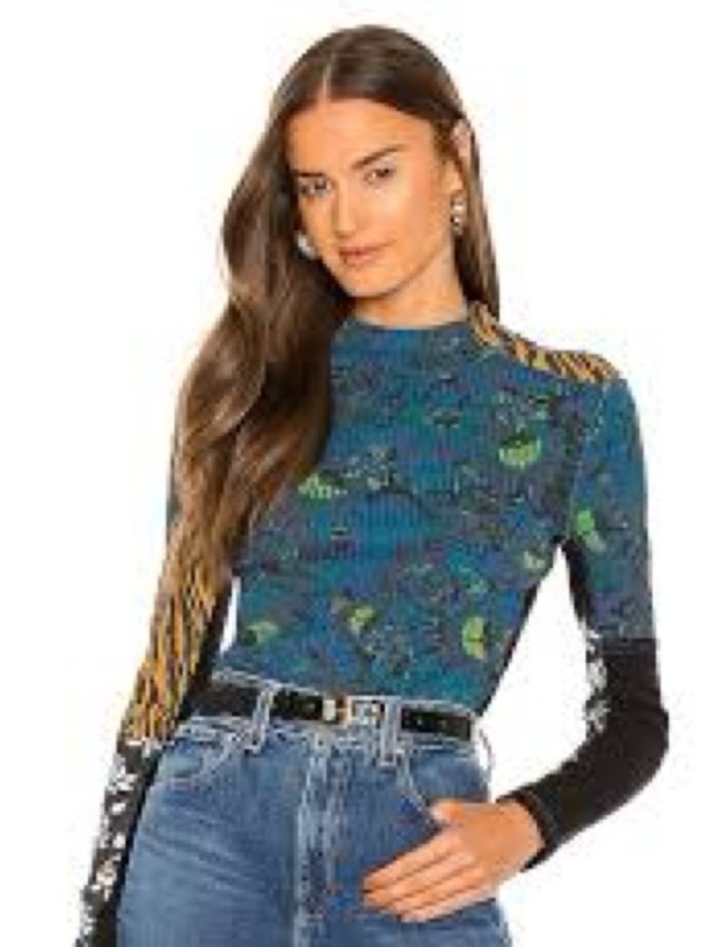 Free People Meadow Mix Long Sleeve Tee Size Small